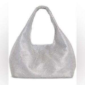 I.n.c. International Concepts Mesh Crystal Hobo Bag,